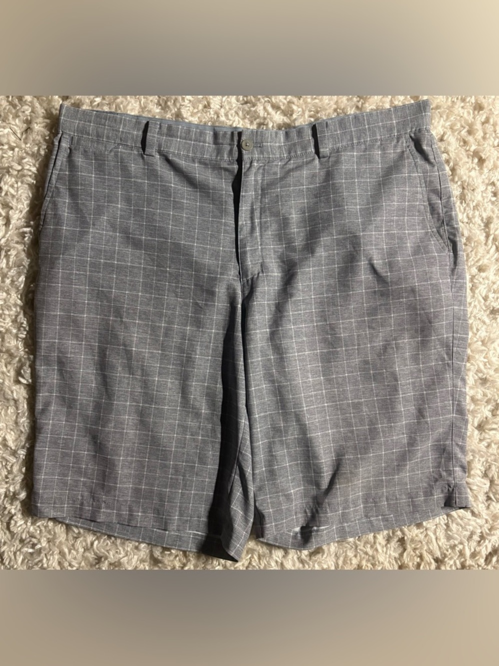 38” Nike Golf Men’s Chino Flat Front Shorts Gray 10.5” Inseam 22” Length